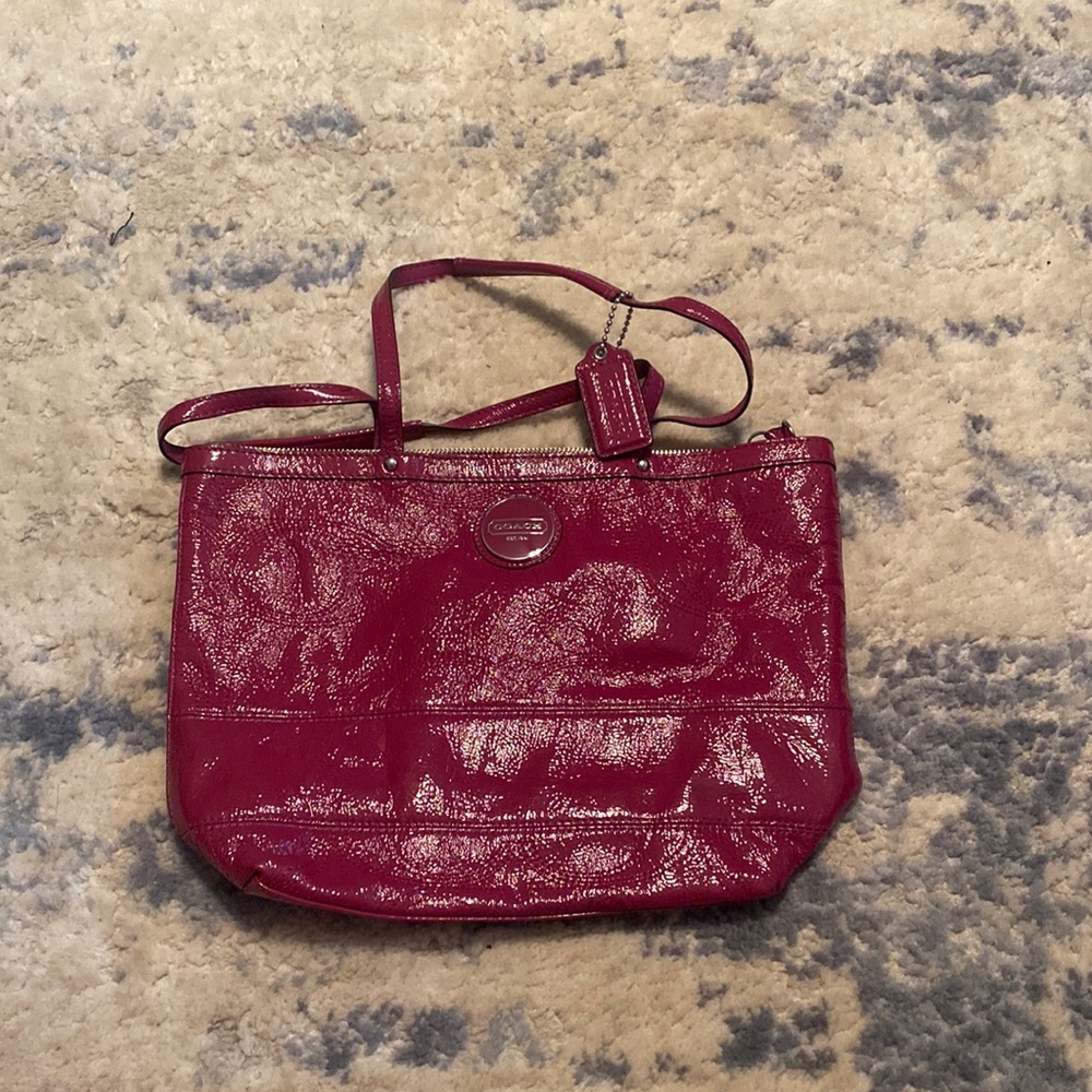 Bright fuchsia/purply Coach shoulder bag